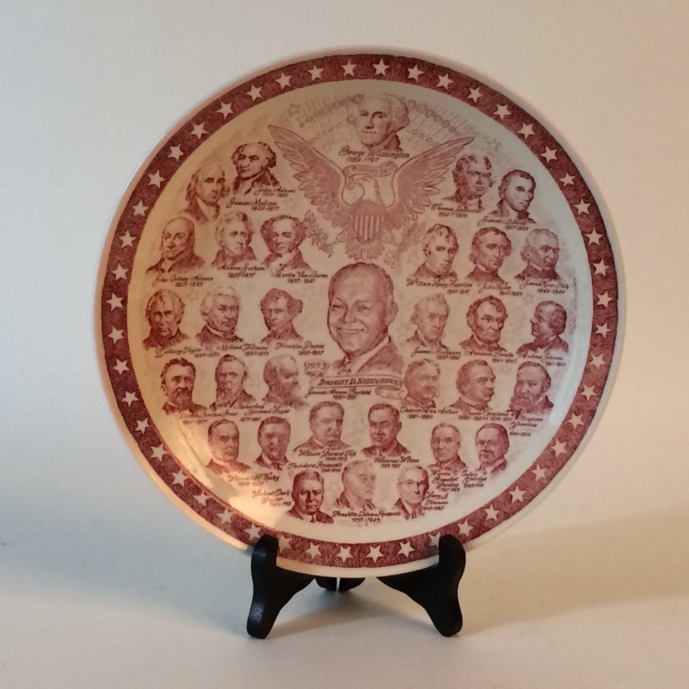 President’s plate from Washington to Eisenhower.